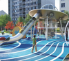 Sound play Outdoor UFO Combination Stainless Steel Slide Unique Design Safe Interactive Play Equipment