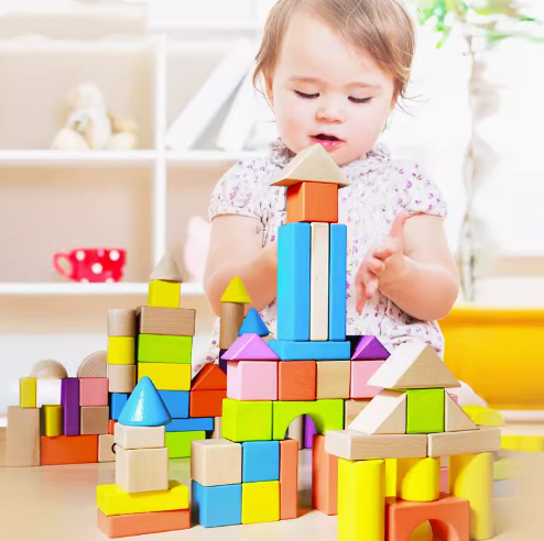 Sound Play Children's colorful wooden building blocks Chinese toys