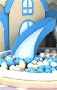 Sound Play Indoor children's playground Blue ice water