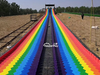 Sound Play Outdoor plastic slide web celebrity rainbow series China slide