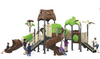 Sound play Outdoor Plastic Slide Forest Series Medium Size Brown and green