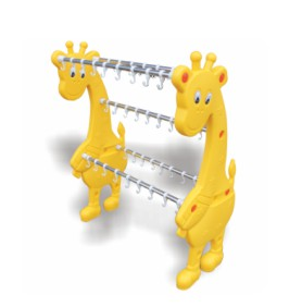 Sound Play Kindergarten towel rack plastic puppy towel rack cartoon deer towel rack (blow plastic) stainless steel pipe