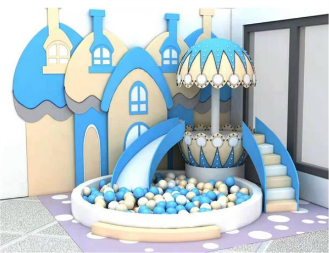 01Indoor childrens playground Blue ice water