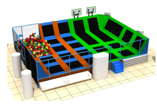 Sound Play Indoor bounce bed Competitive series Indoor Extreme sports ground