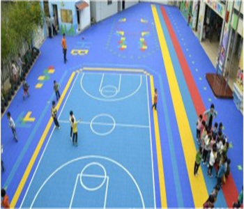 Sound Play Multi-functional suspension splicing floor outdoor basketball court kindergarten roller skating venue non-slip wear-resistant environmental protection polypropylene PP material