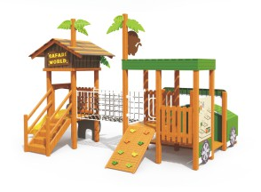 Sound Play The Wooden Slide Animal World Series Wooden outdoor slide