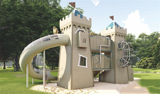 Sound Play Custom playground equipment Castle Slide series