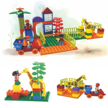 08Zoo series of plastic building block toys