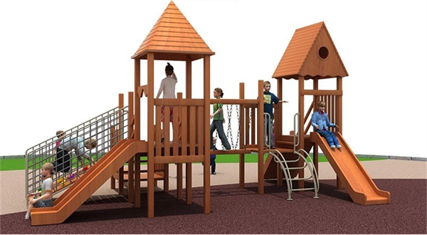 Sound Play Wooden slide classic style 1 China slide Outdoor amusement equipment