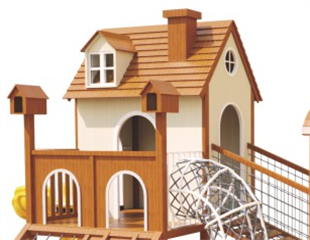 Sound Play Wooden slide train house series Wooden outdoor slide