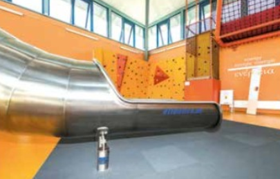 Sound play Indoor stainless steel slide climbing net slide combination