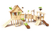 Sound Play Outdoor wooden slide happy wooden tree house paradise