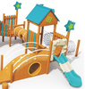 Sound Play Wooden slide moon walk series Wooden outdoor slide