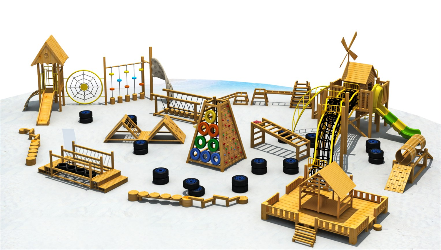 19-1Wooden non-standard amusement equipment