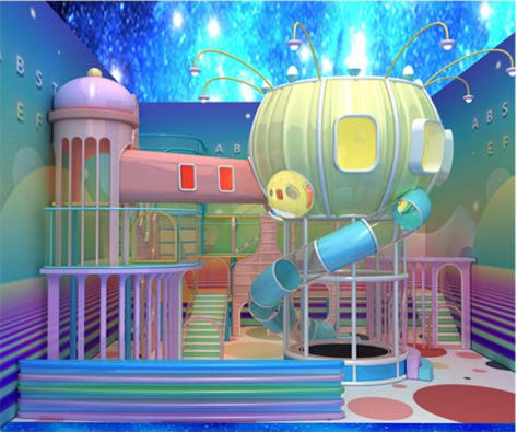 Sound Play Indoor children's playground Science Fiction Future City small astronaut recruitment expedition set off