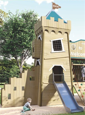 Sound Play Custom playground equipment Castle Slide series