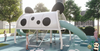 Sound Play Outdoor stainless steel slide panda type China slide