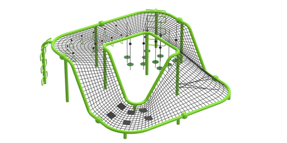 14-1Rope net climbing