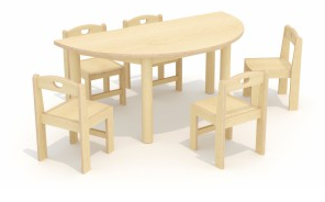 Sound Play Wooden kindergarten tables and chairs Chinese wood products