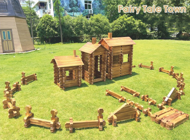 Sound Play Children's outdoor wooden blocks explore the wonders of nature and make play the magic of growing up