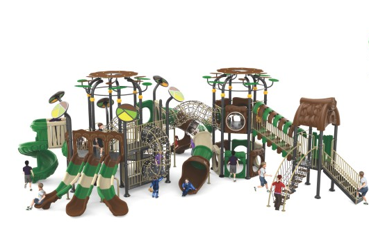 Sound play Outdoor plastic slide forest series children's exclusive forest adventure large-scale safety environmental protection multi-function adventure