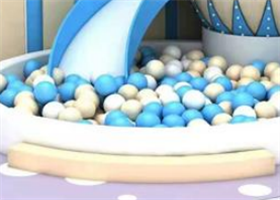 Sound Play Indoor children's playground Blue ice water