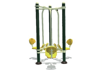 02Riding and kicking the parallel bar combination training equipment