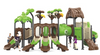 Sound play Outdoor Plastic Slide Forest Series Medium Size Brown and green