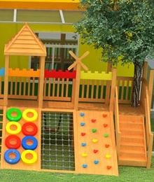 Sound Play Wooden slide classic style 1 China slide Outdoor amusement equipment