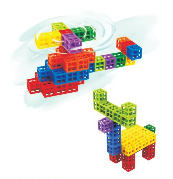 Sound Play Qisi Plastic stitching toys Square splicing of building blocks