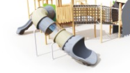 Sound Happy elephant Coconut Grove Paradise Sophora wood outdoor double slide combination