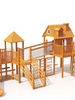 Sound Play Wooden slide log cabin series Wooden outdoor slide