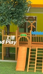 Sound Play Wooden slide classic style 1 China slide Outdoor amusement equipment