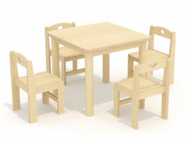 Sound Play Wooden kindergarten tables and chairs Chinese wood products