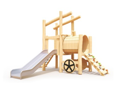 Sound Play Wooden slide wooden supporting equipment Outdoor plastic slide coordinates