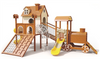 Sound Play Wooden slide train house series Wooden outdoor slide