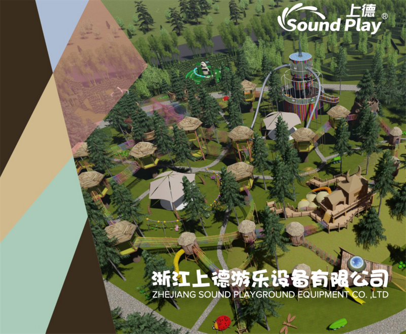 Sound play Overall planning of outdoor amusement equipment and landscape design